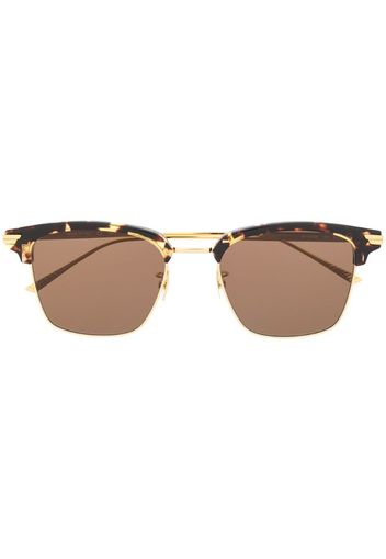 BOTTEGA VENETA EYEWEAR BV1007SK 003 HAVANA HAVANA BROWN Leather/Fur/Exotic Skins->Leather