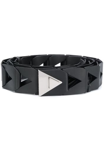 cut-out leather belt