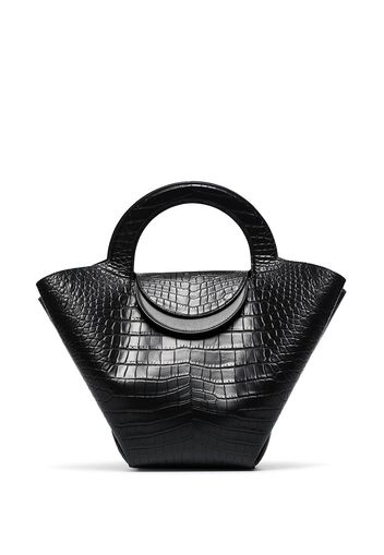 Bottega Veneta Doll crocodile-effect tote bag - Nero