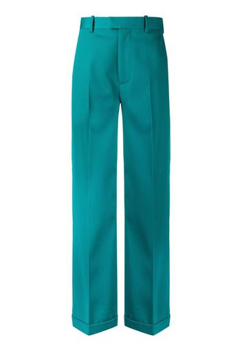 straight-leg tailored trousers