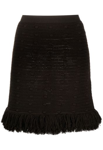 Bottega Veneta polka dot knitted skirt - Marrone