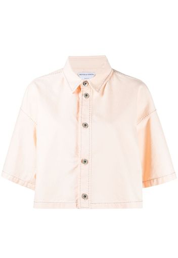 Bottega with Veneta Camicia denim crop - Toni neutri