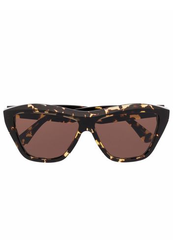 Bottega Veneta Eyewear Occhiali da sole rettangolari - Nero