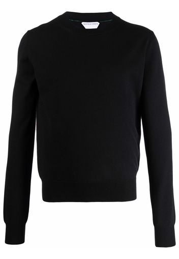 Bottega Veneta ribbed-trim wool-blend jumper - Nero