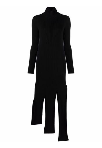 Bottega Veneta asymmetric knitted dress - Nero