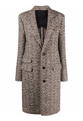 Bottega Veneta herringbone-weave coat - Marrone