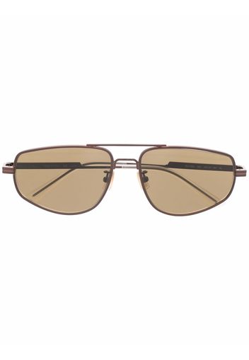 Bottega Veneta geometric-frame sunglasses - Marrone