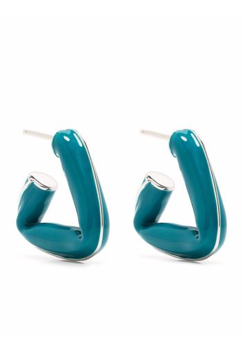 Bottega Veneta triangle twisted earrings - Blu