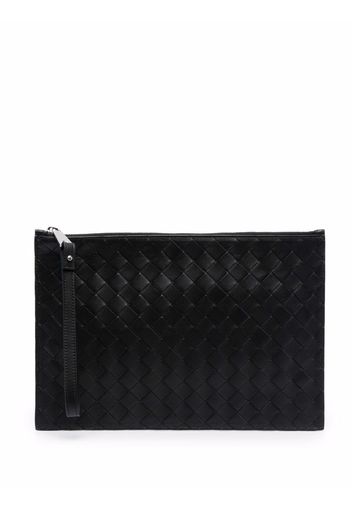 Bottega Veneta Intrecciato leather clutch bag - Nero