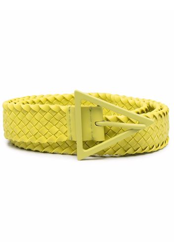 Bottega Veneta raffia buckle belt - Giallo