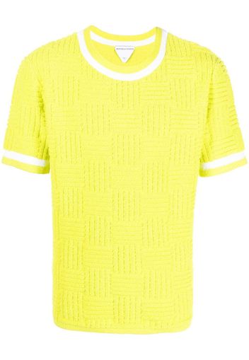 Bottega Veneta T-shirt Intrecciato con bordo a contrasto - Verde