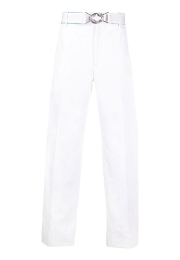 Bottega Veneta belted straight-leg trousers - Bianco