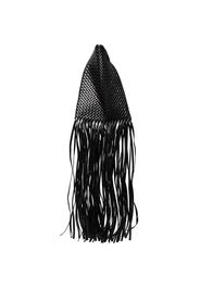 fringe crisscross clutch