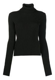 roll-neck ribbed jumper