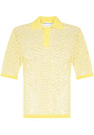 Bottega Veneta short-sleeve sheer polo shirt - Giallo