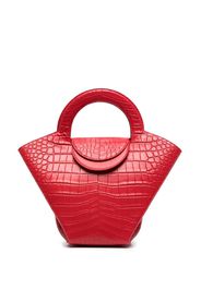 Bottega Veneta Borsa tote con effetto coccodrillo - Rosso