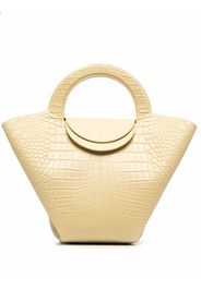 Bottega Veneta Borsa tote con effetto coccodrillo - Giallo