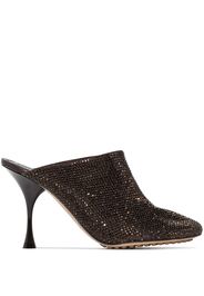 Bottega Veneta Dot Sock 90mm embellished mules - Marrone