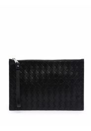 Bottega Veneta Intrecciato leather clutch bag - Nero