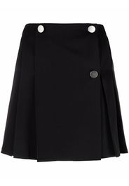 Bottega Veneta button-front pleated mini skirt - Nero