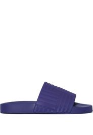 Bottega Veneta Sandali slides Intrecciato goffrate - Blu