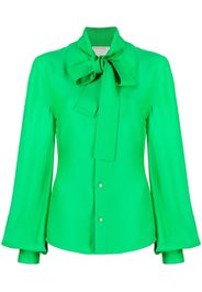 Bottega Veneta tie-neck long-sleeved blouse - Verde