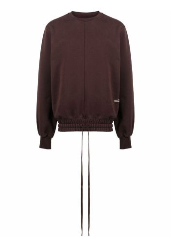 Botter drawstring-hem organic-cotton sweatshirt - Marrone