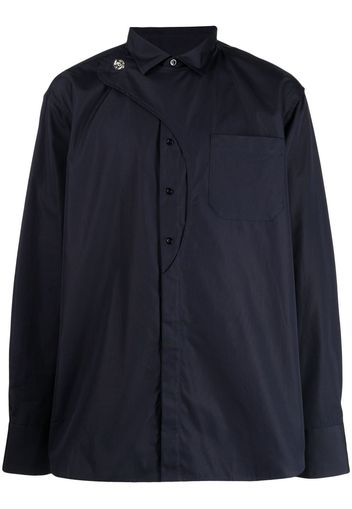 Botter dive-detail long-sleeve shirt - Blu