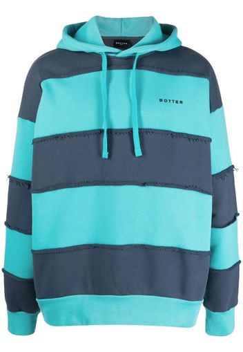 Botter logo-print striped hoodie - Blu