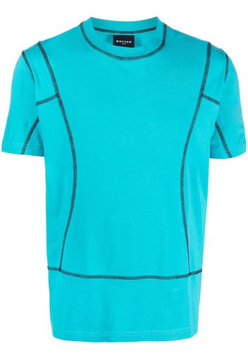 Botter T-shirt girocollo con cuciture a contrasto - Blu