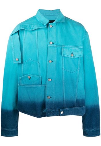 Botter ombré-effect asymmetric jacket - Blu