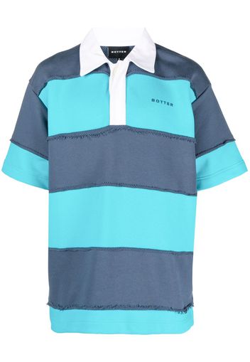 Botter striped short-sleeve polo shirt - Blu