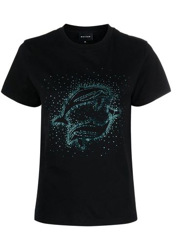 Botter rhinestone-embellished dolphin T-shirt - Nero