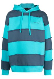 Botter stripe-panelled organic cotton hoodie - Blu