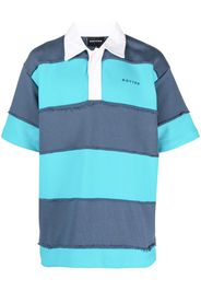 Botter striped short-sleeve polo shirt - Blu