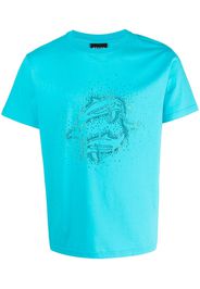 Botter rhinestone-embellished organic cotton T-shirt - Blu