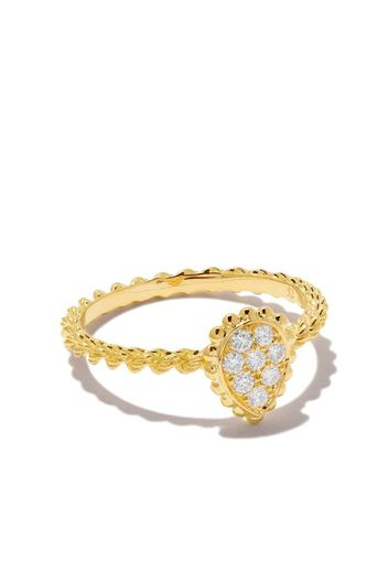 Anello oro giallo 18 carati con diamante Serpent Bohème