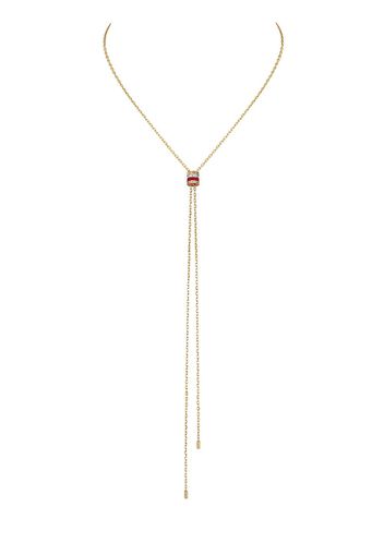 Boucheron TIE NECKLACE MINI QUATRE RED EDITION YG WG PG DIAMONDS RED CERAMIC - Oro