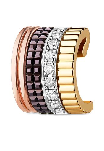 Boucheron "Orecchini a cerchio in oro 18kt, bianco e rosa"