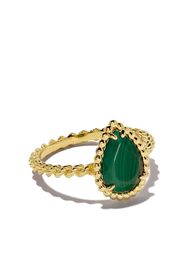 Anello in oro giallo 18 carati con malachite Serpent Bohème