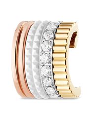 Boucheron "Orecchini a cerchio in oro 18kt, oro bianco e rosa"