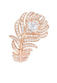 Boucheron Anello Plume de Paon in oro rosa 18kt con diamanti