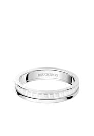 Boucheron Fede nuziale a fascia Quatre Double White Edition in oro bianco 18kt - Argento