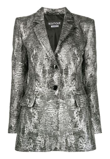 Blazer con effetto metallizzato