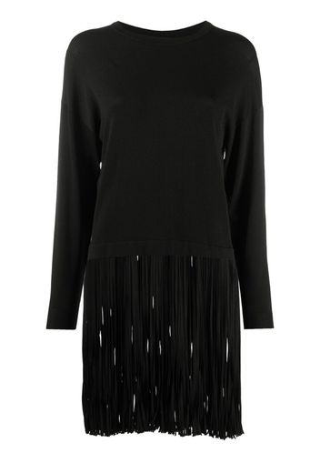 fringed knit jumper