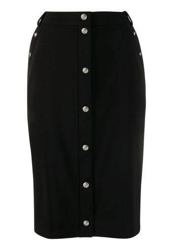 high-waisted midi skirt