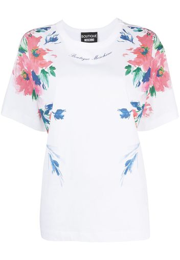 Boutique Moschino T-shirt a fiori - Bianco