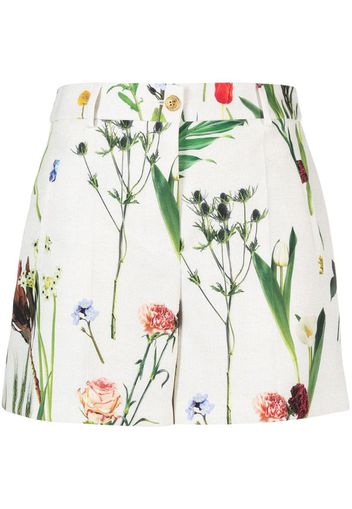 Shorts taglio straight a fiori