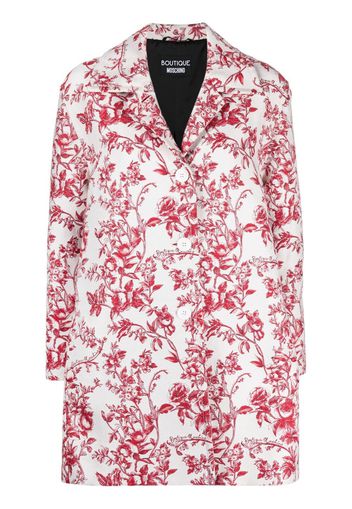 Boutique Moschino Cappotto jacquard Fantasy con stampa - Bianco