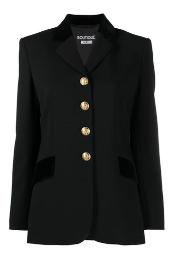 Boutique Moschino Blazer avvitato monopetto - Nero